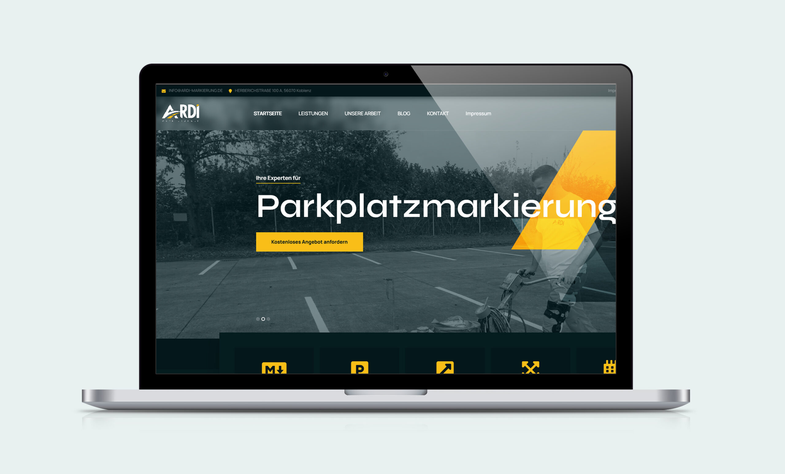 Ardi Markierung website mockup