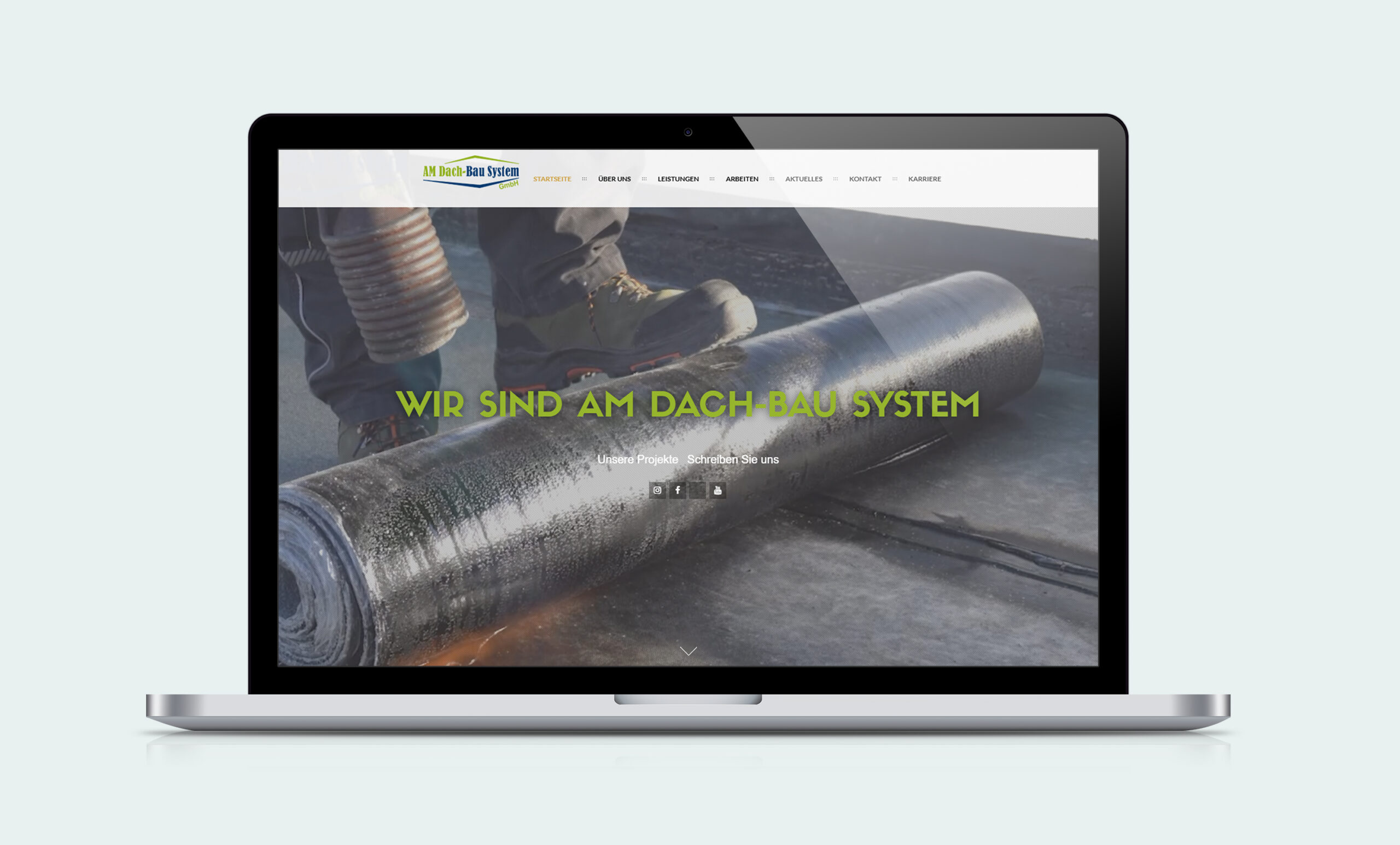 AM Dachbau website mockup